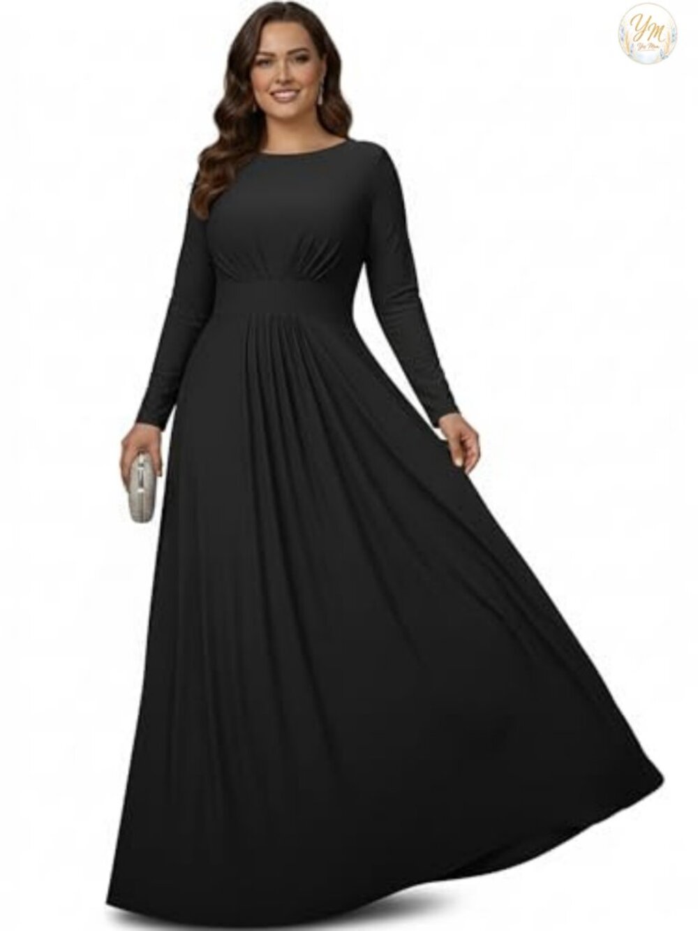 KOH KOH Long Sleeve Flowy Modest Maxi Dress Evening Gown